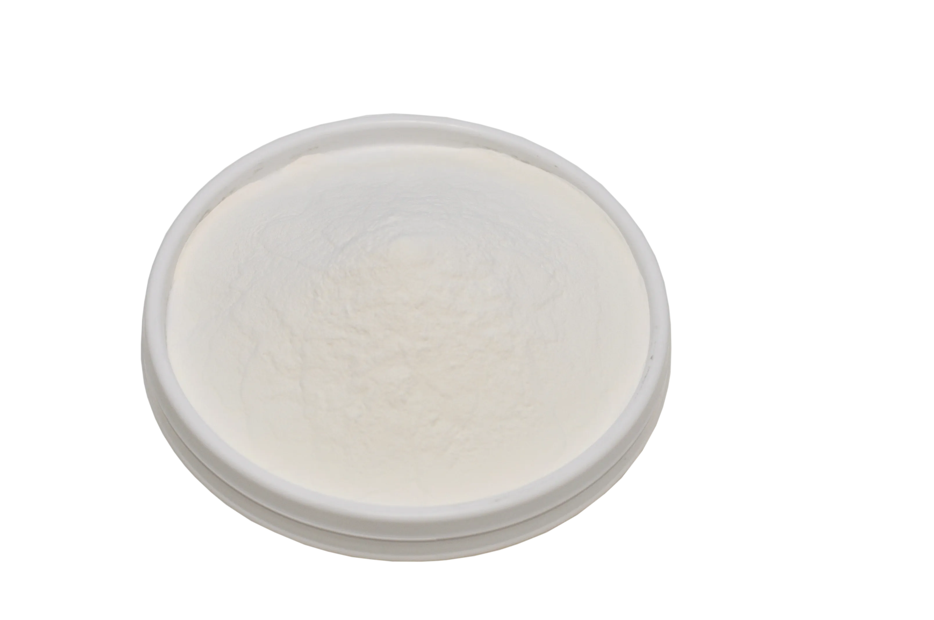 PC-306 polycarboxylate ether powder superplasticizer sample with fine white powder texture for UHPC and dry mix applications.