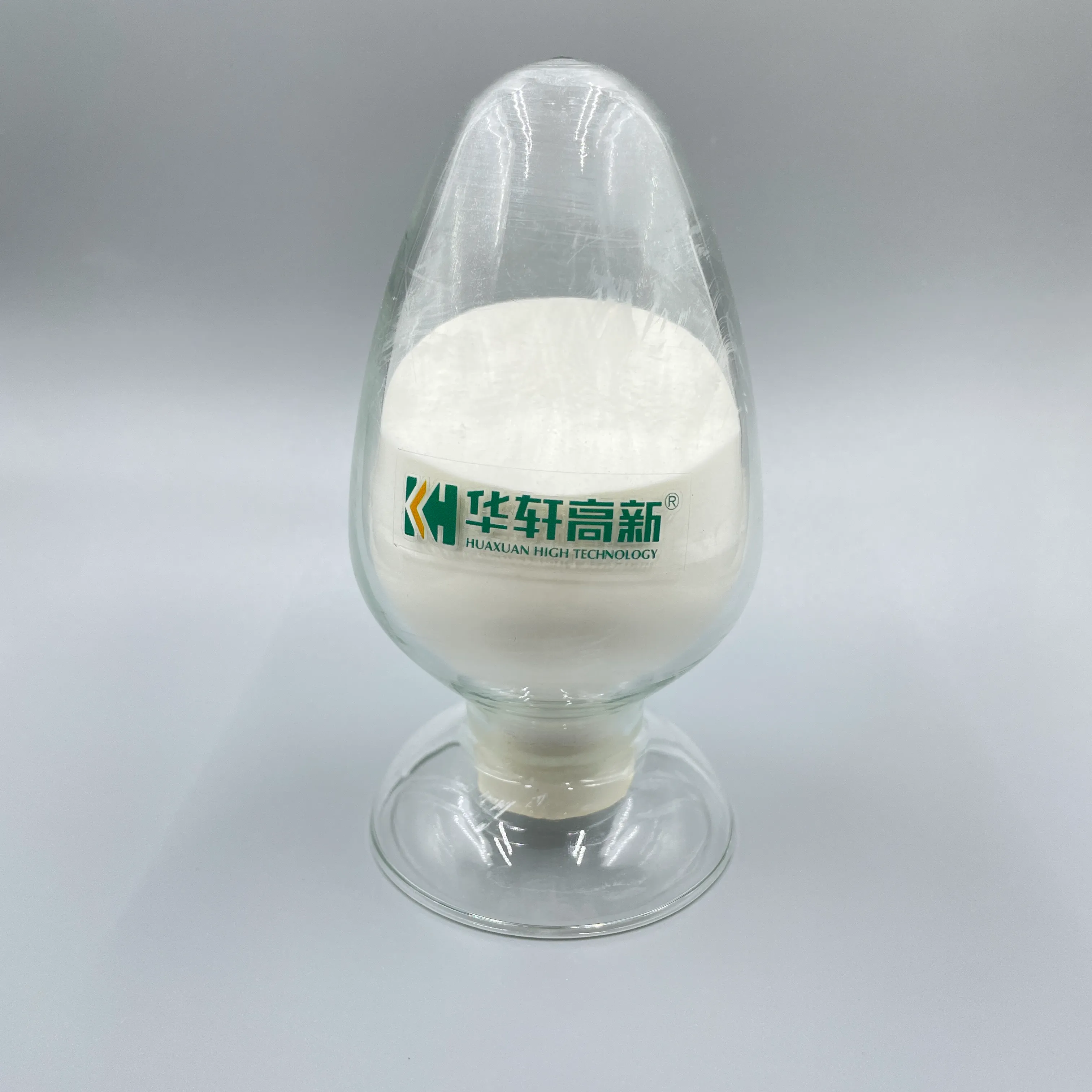 PC-733E concrete water reducer powder sample in laboratory glass bottle showing white powder form