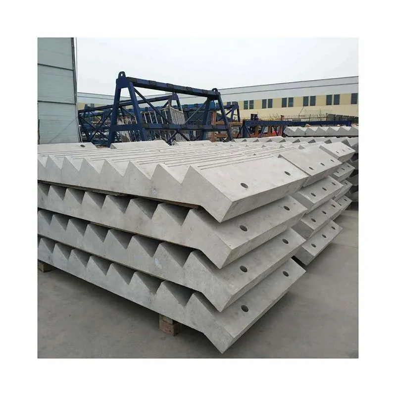 precast concrete stair units stacked for building and structural stair installation