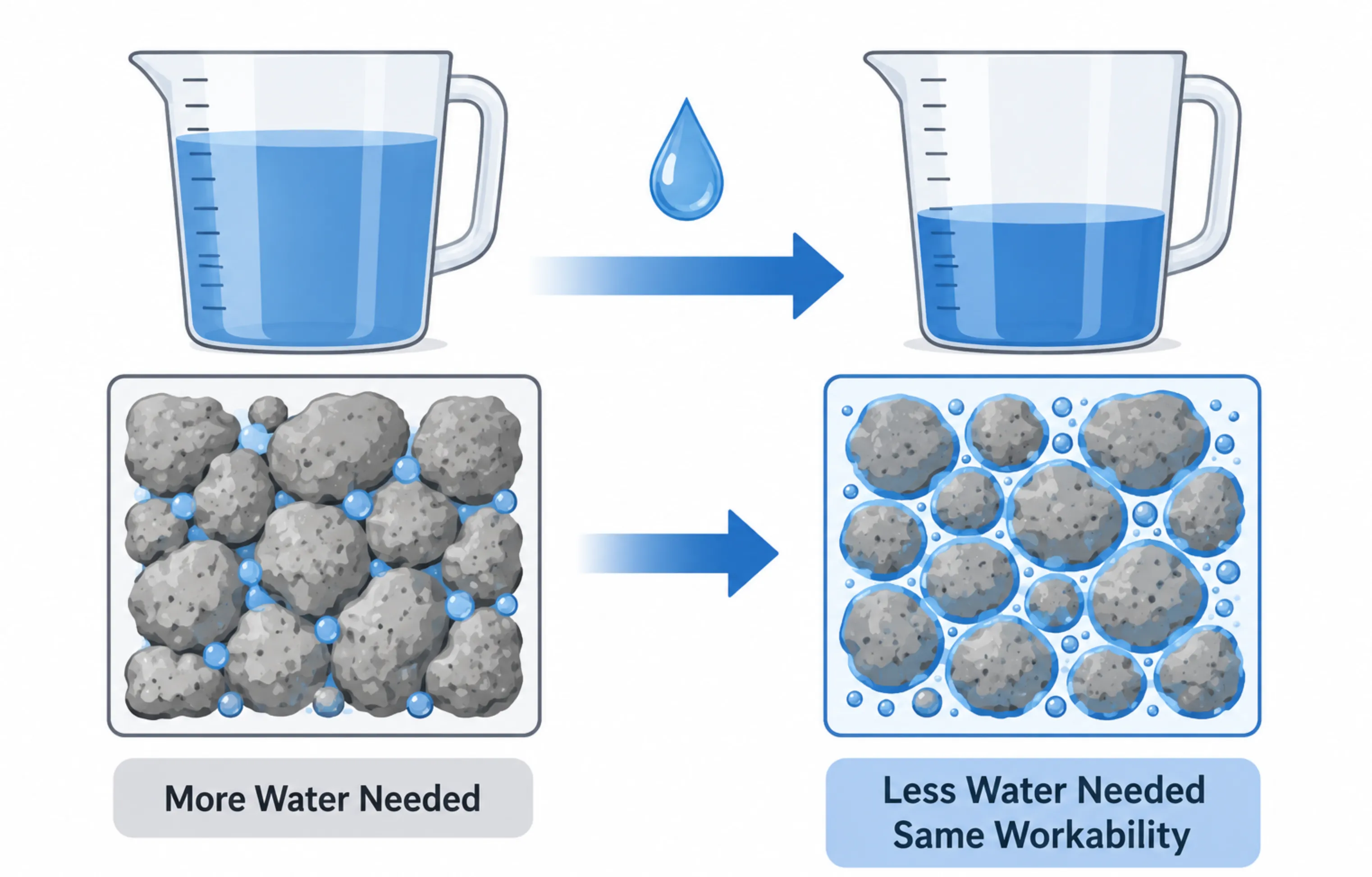 What Does Water Reducer Do in Concrete? Benefits & Mechanism